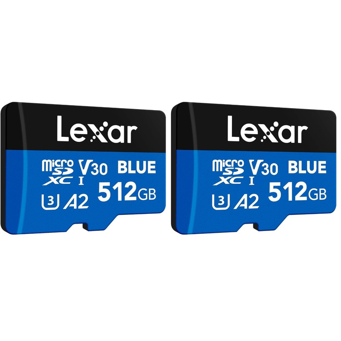 Карта пам'яті Lexar Blue MicroSDXC UHS-I 256GB, швидкість до 160 МБ/с (набір 2 шт, разом 512ГБ)