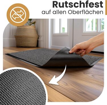 Килимок для дому 40x60 см (смугастий) - міцний, поглинаючий бруд, внутрішній килимок