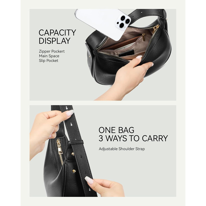 Сумка жіноча BOSTANTEN велика шопер з екошкіри, чорна (1-3320-schwarz)