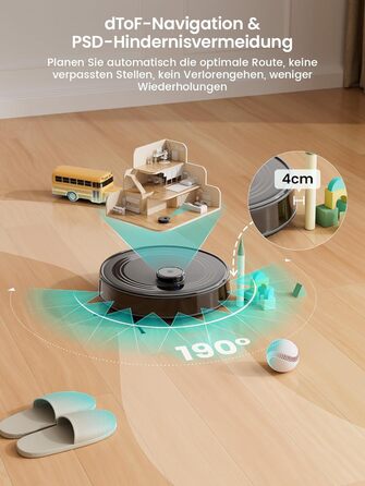 Робот-пилосос LEFANT M210PG з пультом дистанційного керування, потужність 2200Pa, для видалення шерсті тварин, з базою для зарядки, сумісний з Alexa та керуванням через додаток, час роботи 120 хвилин