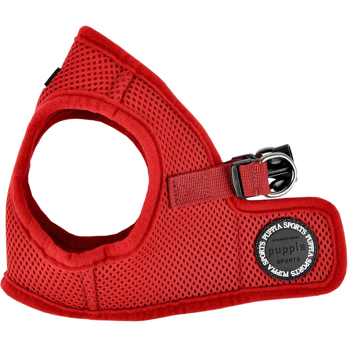 Нагрудник для собак Puppia, M, вишнево-червоний. М'яка жилетка, антигризьковий, для собак середніх розмірів.