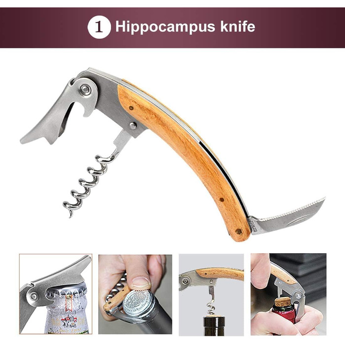 Набір з 5 викруток для вина з форми, аксесуари для вина, подарунковий набір, викрутки сомельє з відкривачем, кришки для пляшок (Золота пляшка 001)