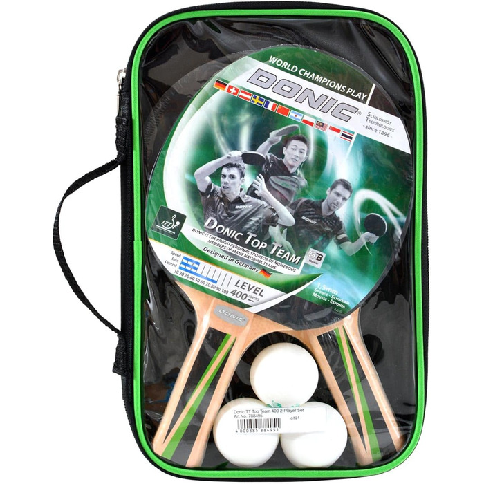 Набір для настільного тенісу Donic-Schildkröt TOP Teams 400 у кейсі, 2 ракетки