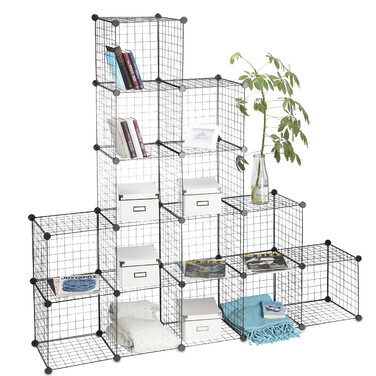 Relaxdays Wire Grid Organizer with 16 Compartments