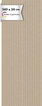 Акустичні панелі Momento Holz, 240x50 см, Дуб натуральний, Made in Germany. 3D ламелі для декору стін, звукоізоляція, панелі з дерева, 1 шт.