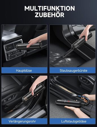 Акумуляторний ручний пилосос Chuboor: портативний міні-пилосос для дому та авто, чорний