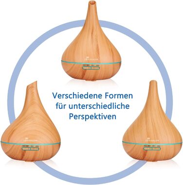 Аромадифузор Diffuserlove 500 мл з ультразвуком, 7 кольорів LED, автовимкнення та пультом дистанційного керування - для дому та офісу (жовтий)