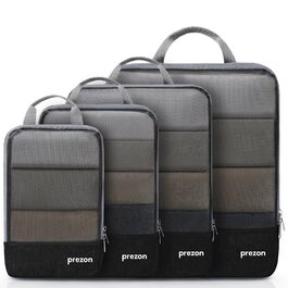 Набір компресійних органайзерів для подорожей (4 шт, чорний)