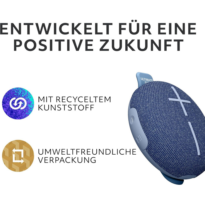 Портативна Bluetooth колонка Ultimate Ears MINI ROLL: Водонепроникна, пилозахисна (IP67), потужний бас, 40м радіус дії - Gentle Black