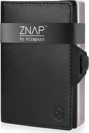 Чоловічий гаманець Slimpuro: тонкий, з RFID захистом, з відділом для монет, на 12 карт. Шкіряний гаманець для чоловіків та жінок
