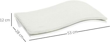 PawHut Cat Climbing Wall, Cat Hammock, Cat Bed, Wall Shelf, Wall Mount, Cat Furniture, Plush MDF, White, 53 x 28 x 12 cm