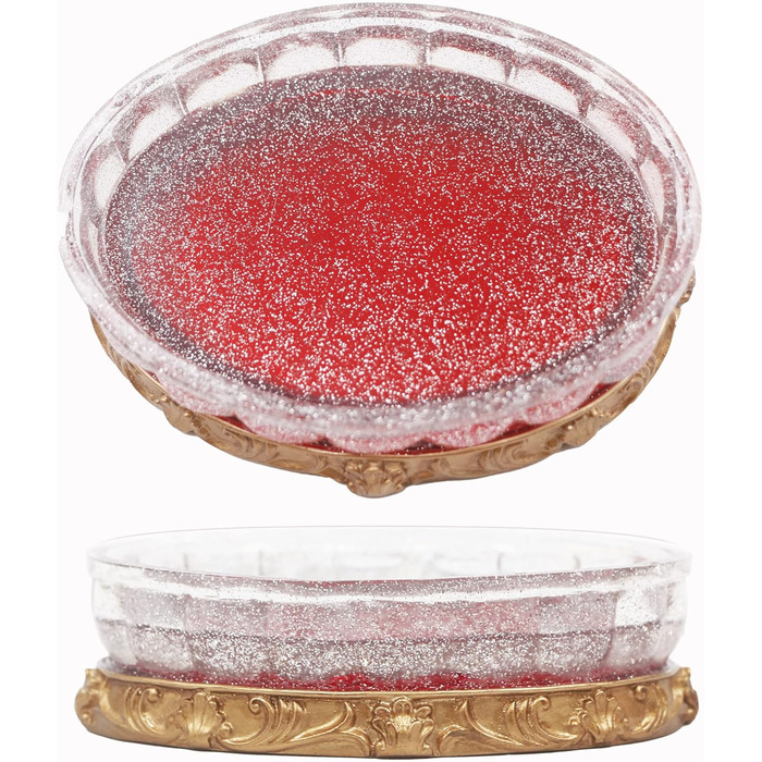 Набір аксесуарів для ванної кімнати Luent Vintage в червоному кольорі (5 предметів): мильниця, тримач для зубних щіток, попільничка, мильниця, подарунковий набір для ванної кімнати