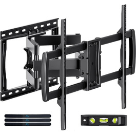 Adjustable TV Wall Mount for LED, LCD, OLED, and Plasma TVs - 26-65 Inch, Up to 50kg, VESA 400x400mm, Black