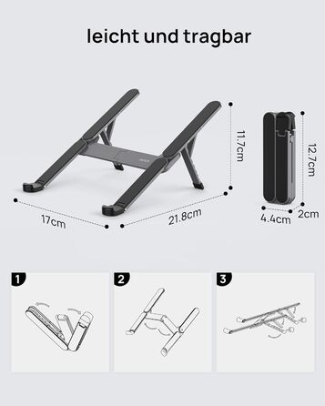 Підставка для ноутбука SODI, алюмінієва, регульована висота, з вентиляцією, для MacBook Pro/Air, HP, Sony, Dell, 10-16