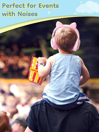 Навушники дитячі шумозаглушні Dr.meter SNR 32dB, рожеві - захист слуху для аутистів, концертів, авіашоу