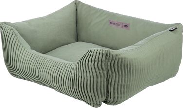 Тріксі лежанка для собак Марлі, 80 x 60 см, салатовий колір – зручна лежанка для середніх собак з якісного бавовняного покриття Canvas, м'яка та пральна – 37691 Salbei L 80 x B 60 x H 23 cm