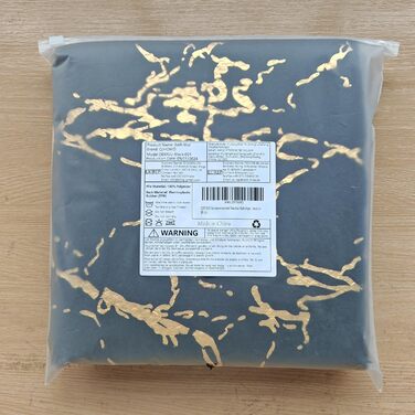 QJHOMO Non-Slip Bath Mat Washable, Bathroom Rug, Toilet Rug with Cutout Black Bathroom Carpet, Gold Decorative Toilet Rug Luxury Bathroom Accessories, soft Microfiber Absorbent Bath Rug 50x50 cm 50 x 50 cm with Toilet Cutout Black and Gold