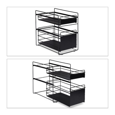 Relaxdays Drawer Shelf with 2 Baskets