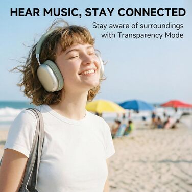 Навушники бездротові Bluetooth 6.0 NC95 з шумозаглушенням, поворотним регулятором, 120+ годин роботи, EQ налаштування через додаток, зелені для подорожей та спорту