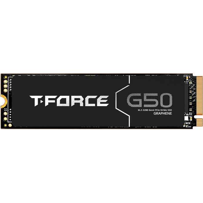 TEAMGROUP T-Force G50 2TB NVMe SSD PCIe Gen4x4 з 3D TLC NAND, SLC-кешуванням та графеним охолодженням для геймінгу (5000/4500 MB/s)