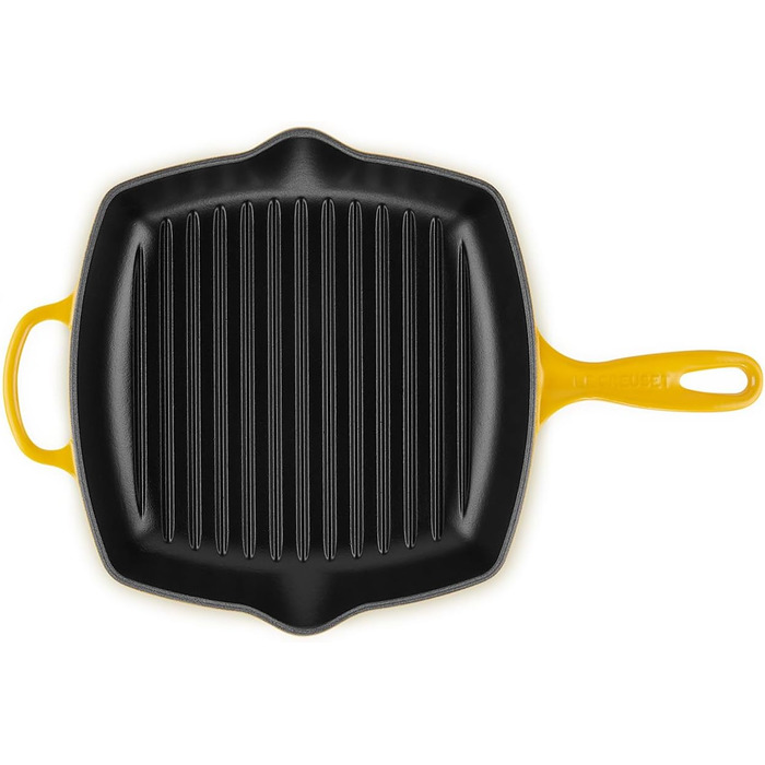 Чавунна гриль-сковорода Le Creuset Signature, квадратна, 26 см, для всіх типів плит, індукція, колір Nectar, 2,86 кг