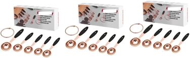 MAGICLULU 3 Sets Rose Gold Measuring Spoons, Measuring Cups, Scoops, Grill Plate, Baking Mold, Cocktail Spoon, Measuring Spoon, Kitchen Baking Utensils, Kitchen Accessories, Stainless Steel