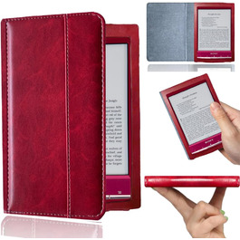 Чохол для Sony PRS-T2/PRS-T1 (6 дюймів), книжкового ридера, з PU-шкіри, червоний