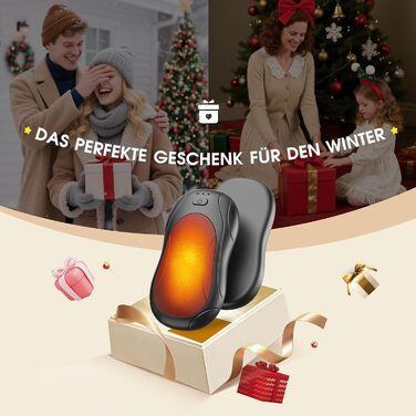 Електричний грілка для рук, USB грілка для рук, 2 шт. - подарунок для жінок, чоловіків, дітей. 3 режими, до 18 годин тепла, для гольфу, кемпінгу, полювання. Чорний