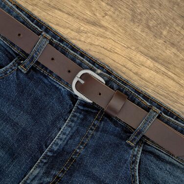 Чоловічий шкіряний ремінь Ashford Ridge 25 мм, коричневий, 125 см