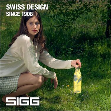SIGG - Insulated Drinking Bottle - Meridian - Leak-Proof - Extra Slim - BPA-Free - Plastic-Free - Double-Walled 18/8 Stainless Steel - Bamboo Screw Cap - 0.5L / 0.7L (Sumatra Maki, Sumatra 0.5 L)