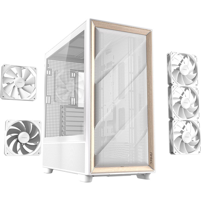 Корпус для ПК Antec Flux Midi Tower, чорний/білий, Gaming Case