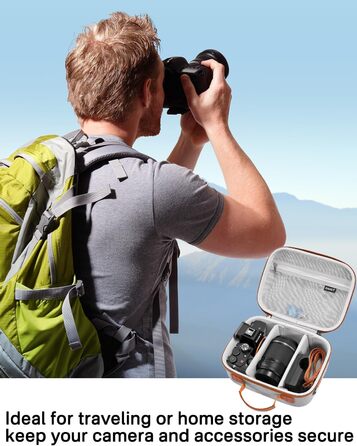 Чохол жорсткий RAIACE для Sony Alpha 7 II/III/IV/7R V, Nikon, Canon, Pentax – сірий. З відсіком для зарядного пристрою, кабелів, карт пам'яті та аксесуарів.