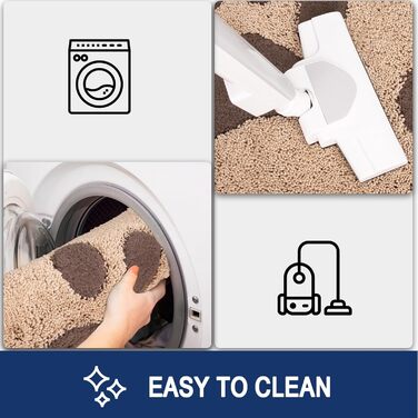 Килимок для дому FCSDETAIL 50x80 см, надлишковий, нековзкий, водонепроникний, для собак, входів, мокрих лап (Бежевий)