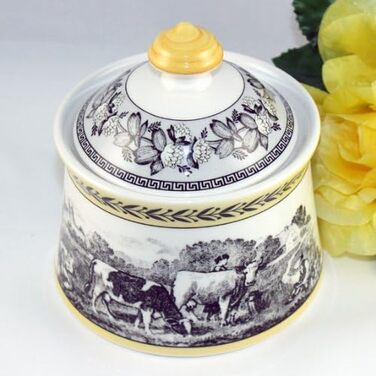 Villeroy & Boch – Audun Ferme Sugar Bowl 300 Ml White/Colorful, Dishwasher-Safe, Microwave-Safe, Jar, Food Storage Container, Storage Container, Box, Candy Storage, Chocolate Box, Premium Porcelain