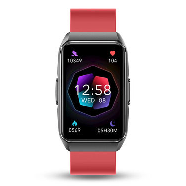 Смарт-годинник для літніх людей JG Smart EKG-650, українське меню, червоний