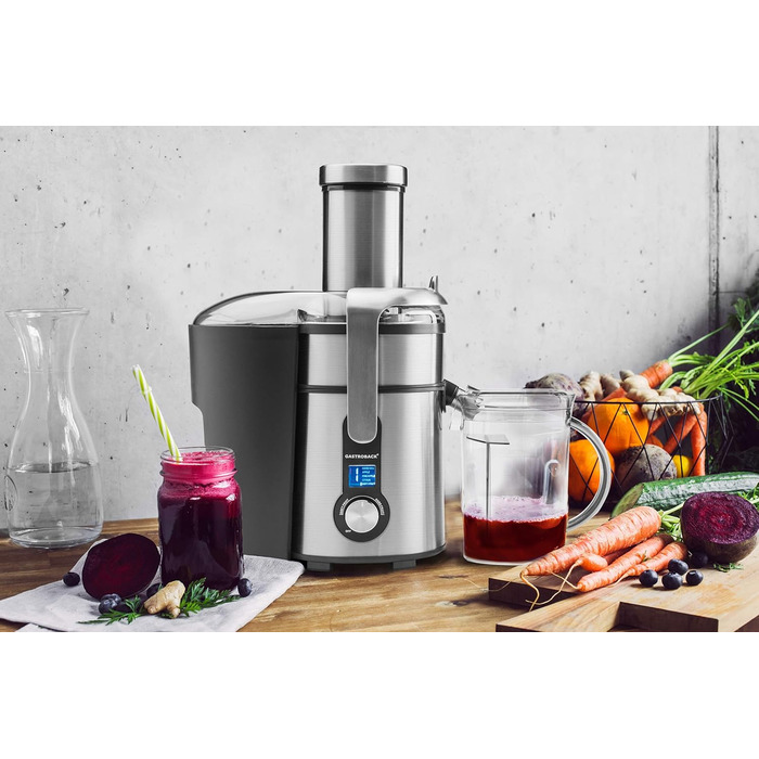 Електричний соковитискач Gastroback 40151 Design Multi Juicer Digital, 1300 Вт, XXL завантажувальний отвір (84 мм), 5 швидкостей