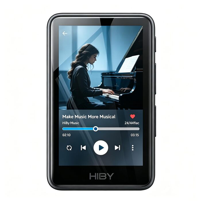 Bluetooth MP3 плеєр HiBy Music R1 з сенсорним екраном, Hi-Res Audio, підтримкою Tidal та Qobuz, LDAC, пам'ять до 2 ТБ, чорний