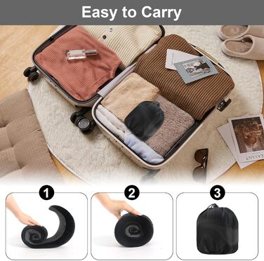 Подушка для шиї у подорожах: бамбукова, з маскою для очей, Memory Foam, для авто, поїздів, літака та офісу