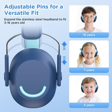 Навушники шумопоглинаючі для дітей Link Dream, SNR 30dB, 3-16 років, блакитні