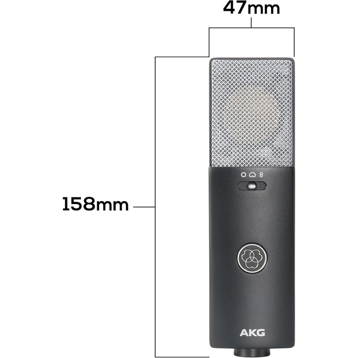 Мікрофон конденсаторний AKG C114 (великої мембрани, кардіоїдний, багатодіафрагмовий) для контент-мейкерів та музикантів