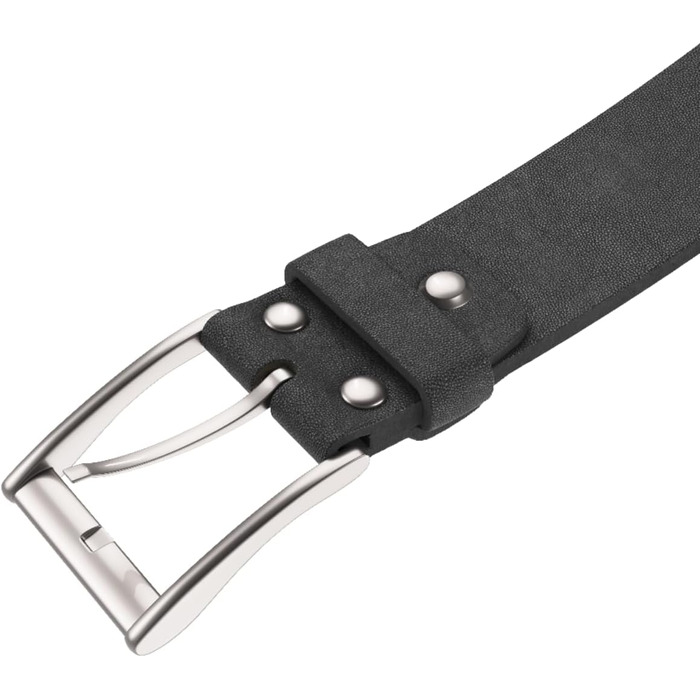 Чоловічий шкіряний ремінь H&H чорного кольору, ширина 38 мм, регульований, для штанів, джинсів, костюма