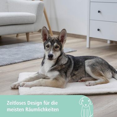 Подушка для собак та котів Kerbl Cleo, 2 шт., сіра, 48 x 29 x 3 см, м'який плюш/велюр, для переносок