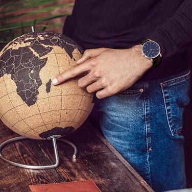 Годинник чоловічий BUREI, аналоговий, кварцовий, з сітчатим ремінцем, блакитний | Подарунок для чоловіків