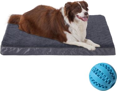 Ортопедичний лежак для собак малого та середнього розміру, трансформується (холодне/тепле), знімний та пральний, водонепроникний, темно-сірий, 75x50x7 см, розмір M