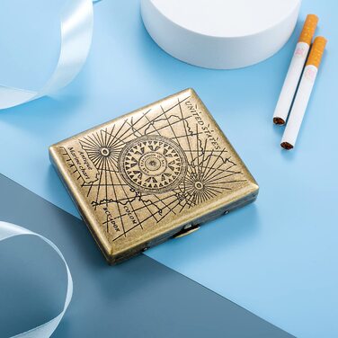 Металеве тютюноприладдя для 20 сигарет: стильний футляр для сигарет для чоловіків та жінок, подарунок