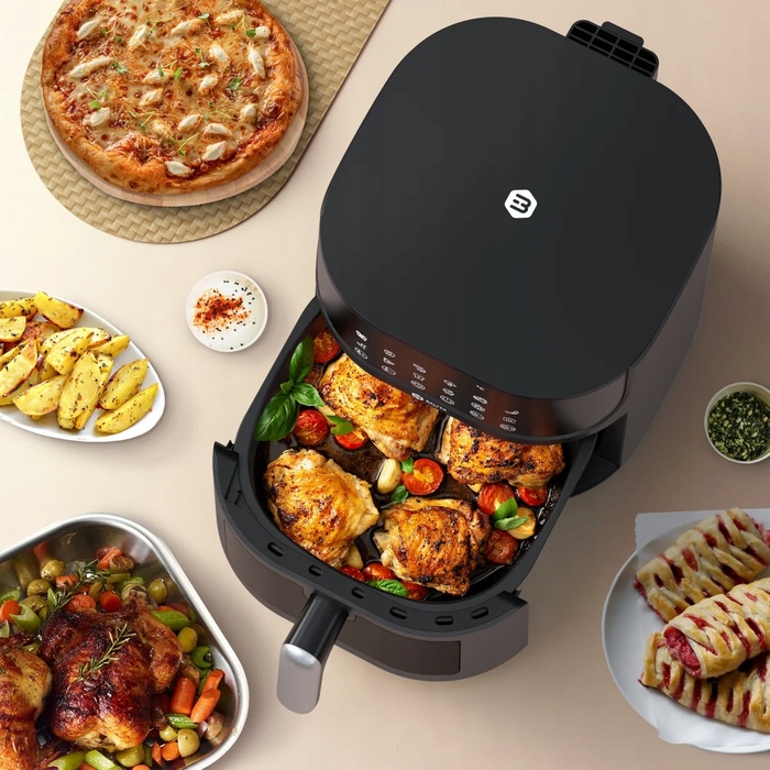 Сімейна аерофритюрниця Balter Air Fryer XXL 1500W, 5.5 л, LED-дисплей, на 4 особи