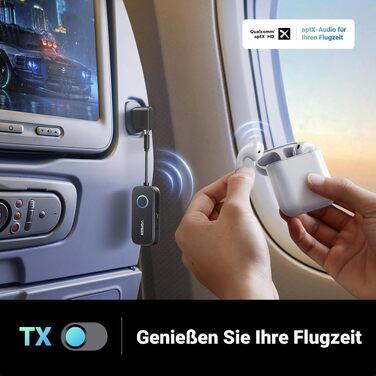 Bluetooth-ресивер UGREEN AptX 5.3 Hi-Fi аудіо-адаптер для стереосистем з Dual 3.5mm AUX