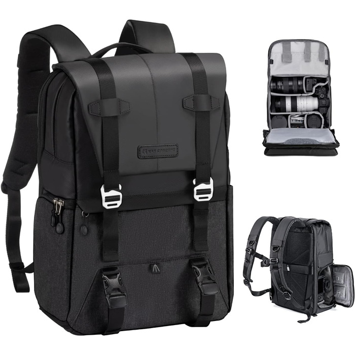 Рюкзак для фотокамери K&F Concept, сумка для фотографа, 20L, з відділенням для ноутбука 15-15.6 дюймів, сумісний з Canon/Nikon/Sony/DJI Mavic