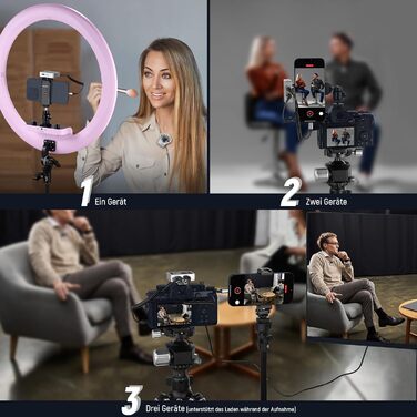 NEEWER Міні бездротове мікрофону, комплект 1RX+2TX+зарядний кейс, 150м радіус дії, для iPhone, iPad, Android, DJI, Insta360, PC, Mac