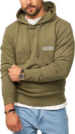 Світшот Jack & Jones чоловічий з капюшоном, логотип S, хакі